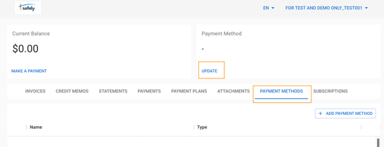 Update Payment details